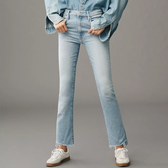 NWT MOTHER The Insider Crop Step Fray Jeans in Limited Edition Size 27 - Picture 1 of 12